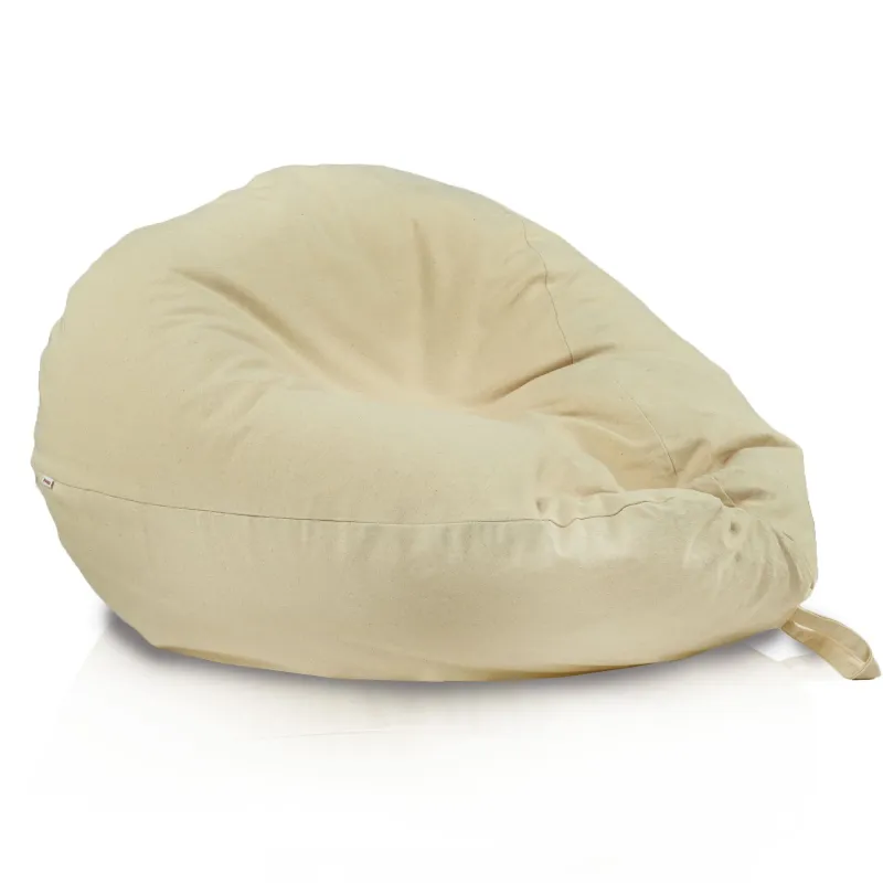Riesensitzsack XXL für Erwachsene - Premium Naturbaumwolle - Ungefärbt, Ökologisch – Ansicht 2
