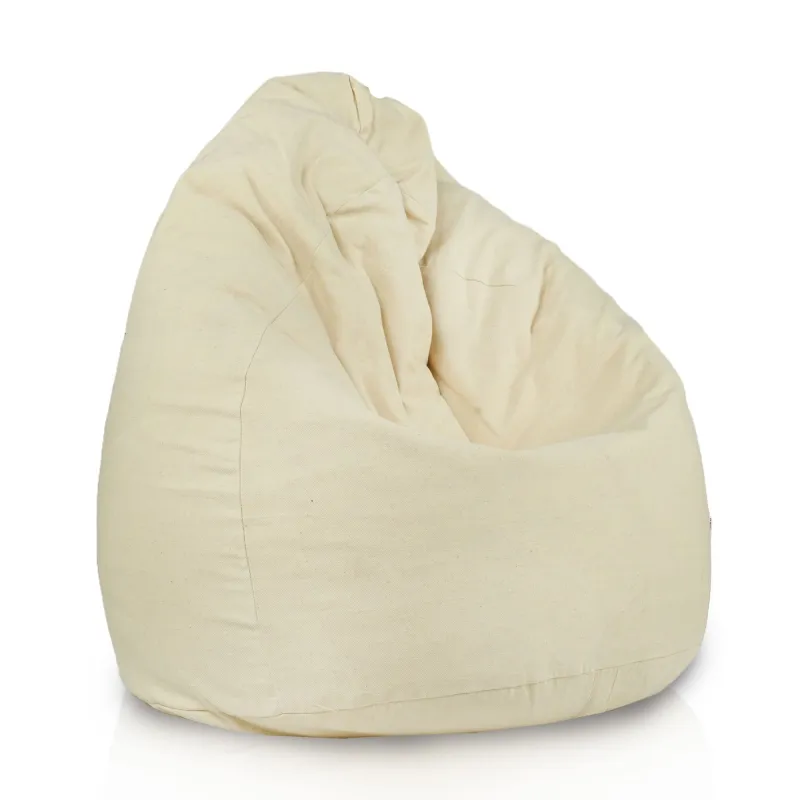 Riesensitzsack XXL für Erwachsene - Premium Naturbaumwolle - Ungefärbt, Ökologisch