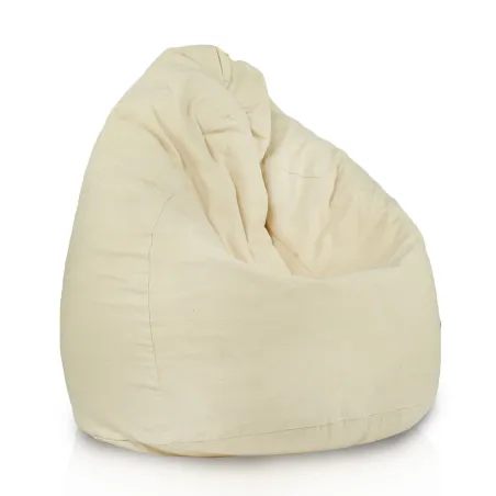 Riesensitzsack XXL für Erwachsene - Premium Naturbaumwolle - Ungefärbt, Ökologisch
