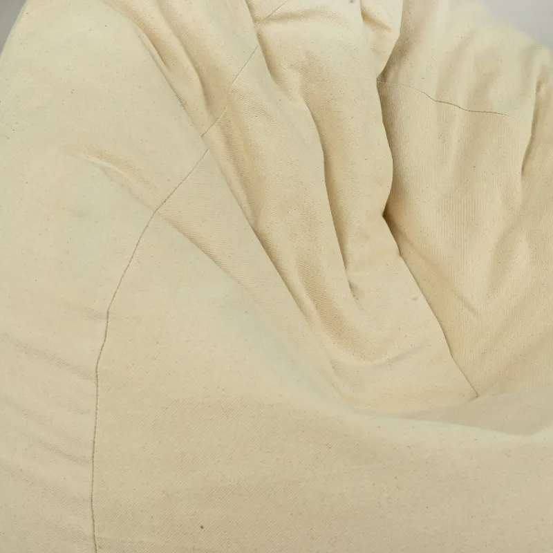 Riesensitzsack XXL für Erwachsene - Premium Naturbaumwolle - Ungefärbt, Ökologisch – Ansicht 3