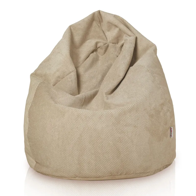 Sitzsack XL Klassik -Struktur-Velours Dot – Ansicht 3
