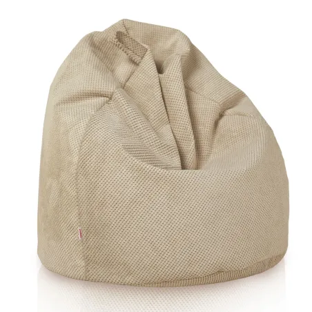 Kinder-Sitzsack L - Struktur-Velours Dot