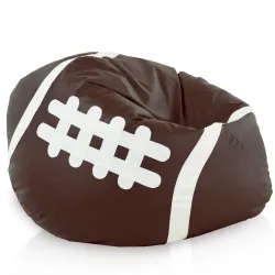 Dunkelbraun Sitzsack Rugby Kunstleder