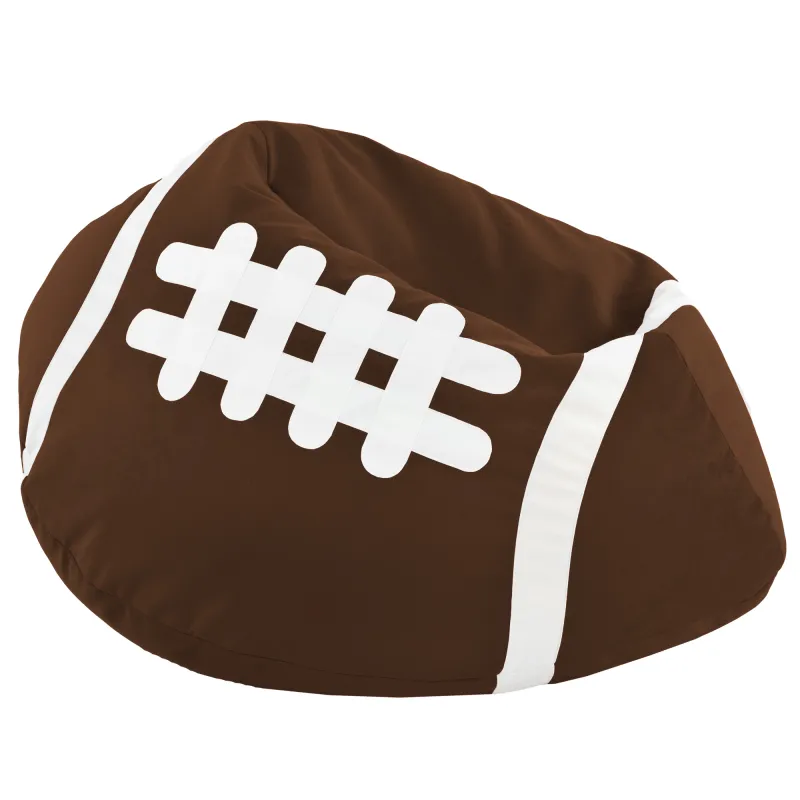 Dunkelbraun Sitzsack Rugby  - Soft-Velours