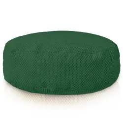 Runder Fußhocker - Struktur-Velours Dot