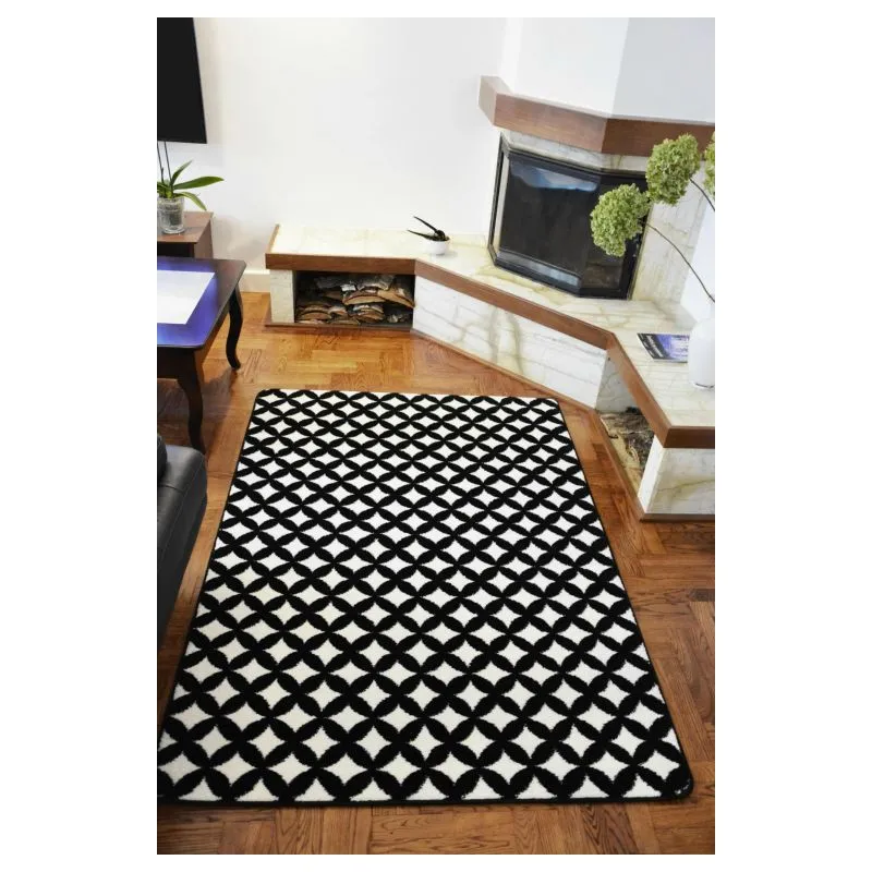 Teppich SKETCH - F757 creme/schwarz - Diamant