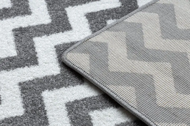 Teppich SKETCH - F561 grau/weiß - Zickzack