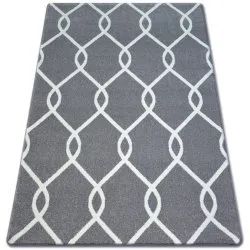 Teppich SKETCH - grau /creme trellis
