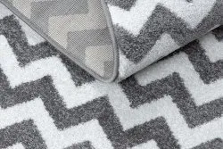 Teppich SKETCH ring - F561 grau/weiß - Zickzack
