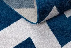 Teppich SKETCH - FA66 blau/weiß - Zickzack