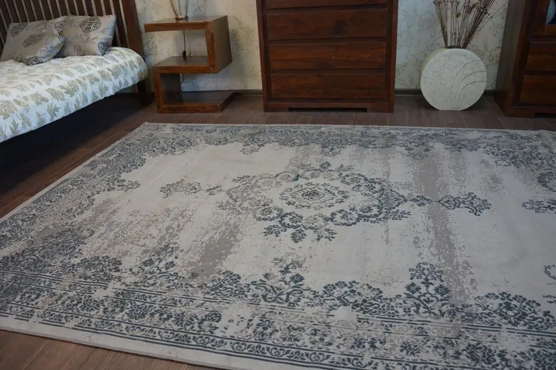 Teppich VINTAGE Rosette 22206/085 grau
