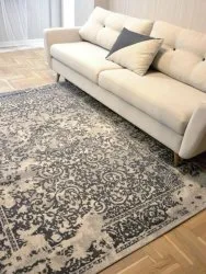 Teppich VINTAGE 22208/356 grau klassische Rosette