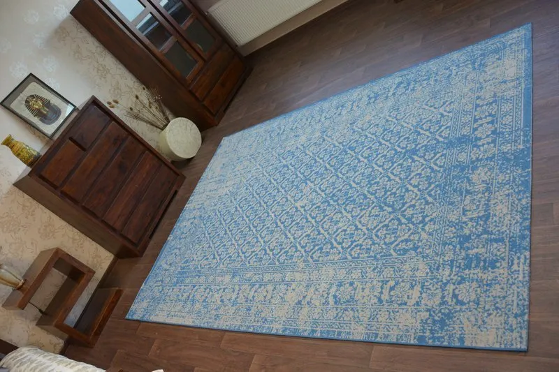 Teppich VINTAGE Blumen 22209/543 blau