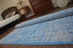 Teppich VINTAGE Blumen 22209/543 blau