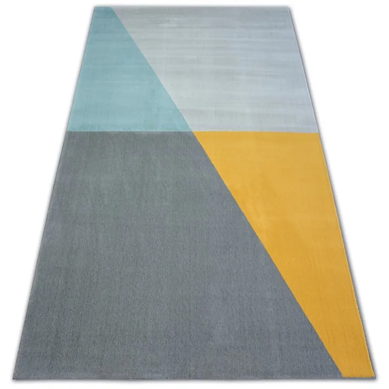 Teppich SCANDI 18487/572 - Trapez grau gold türkis