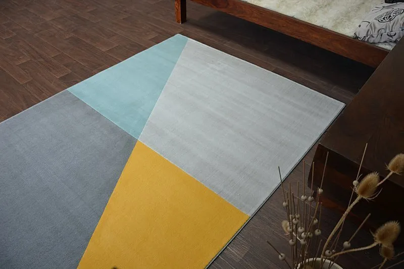 Teppich SCANDI 18487/572 - Trapez grau gold türkis