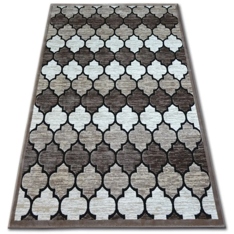 Teppich ACRYL YAZZ 3766 Dunkelbeige/Lachs Trellis