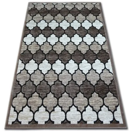 Teppich ACRYL YAZZ 3766 Dunkelbeige/Lachs Trellis