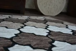 Teppich ACRYL YAZZ 3766 Dunkelbeige/Lachs Trellis
