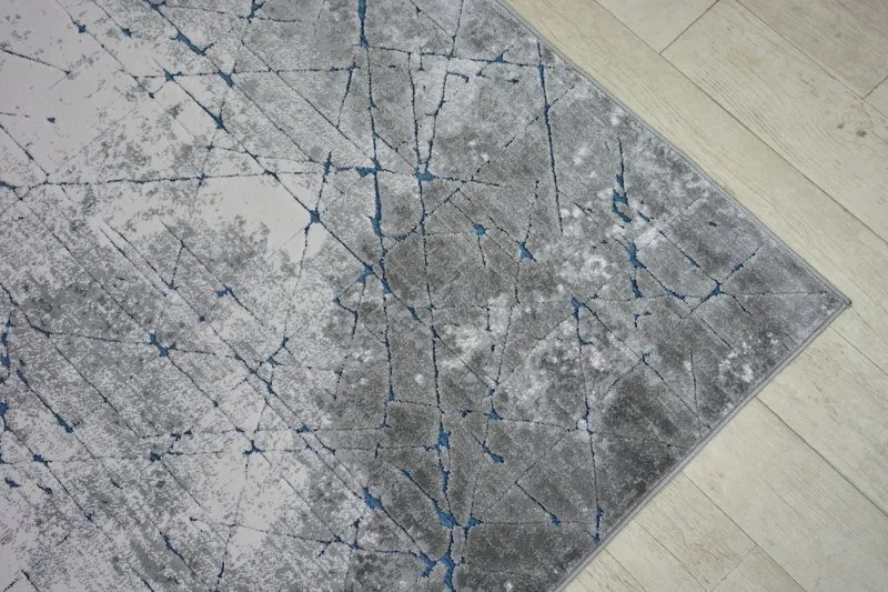 Teppich ACRYL YAZZ 6076 RISSIGER BETON blau / grau