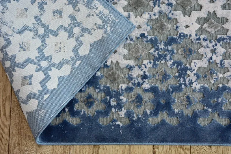 Teppich ACRYL YAZZ 7006 ORIENT Grau / Blau / Elfenbein