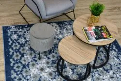 Teppich ACRYL YAZZ 7006 ORIENT Grau / Blau / Elfenbein
