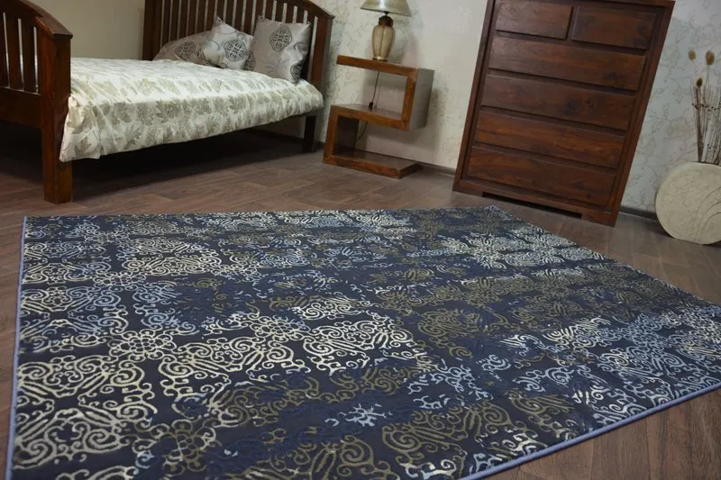 Teppich DROP JASMINE 453 Dunkelblau 