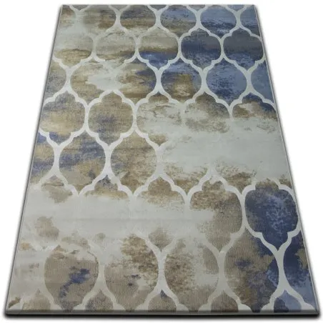 Teppich DROP JASMINE 761 Dunkelbeige/Hell blau
