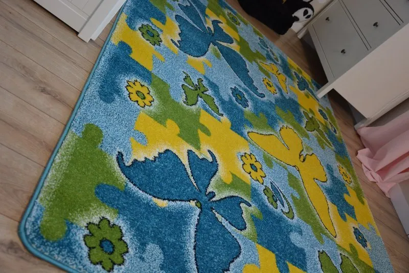 Teppich KIDS Schmetterling blau C429