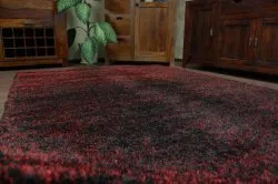 Teppich SHAGGY NARIN P901 schwarz und rot