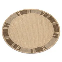 TEPPICH SISAL KREIS FLOORLUX mais / coffe