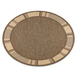 TEPPICH SISAL KREIS FLOORLUX coffe / mais