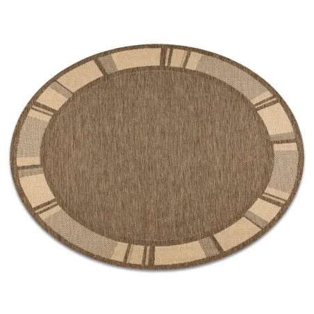 TEPPICH SISAL KREIS FLOORLUX 20195 coffe / mais