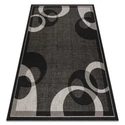 TEPPICH SISAL FLOORLUX black / silver
