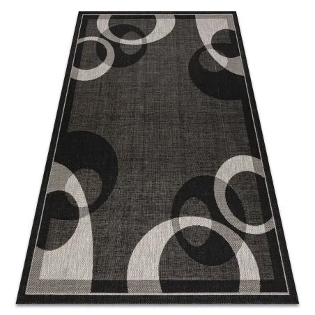 TEPPICH SISAL FLOORLUX 20078 black / silver