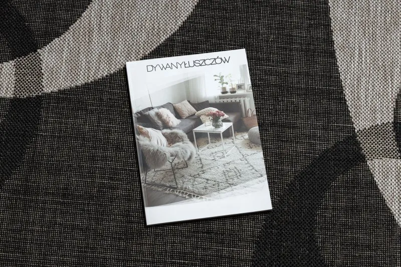 TEPPICH SISAL FLOORLUX 20078 black / silver