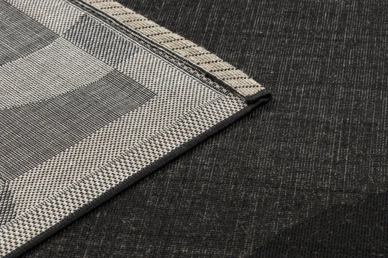 TEPPICH SISAL FLOORLUX 20078 black / silver