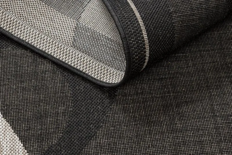 TEPPICH SISAL FLOORLUX 20078 black / silver