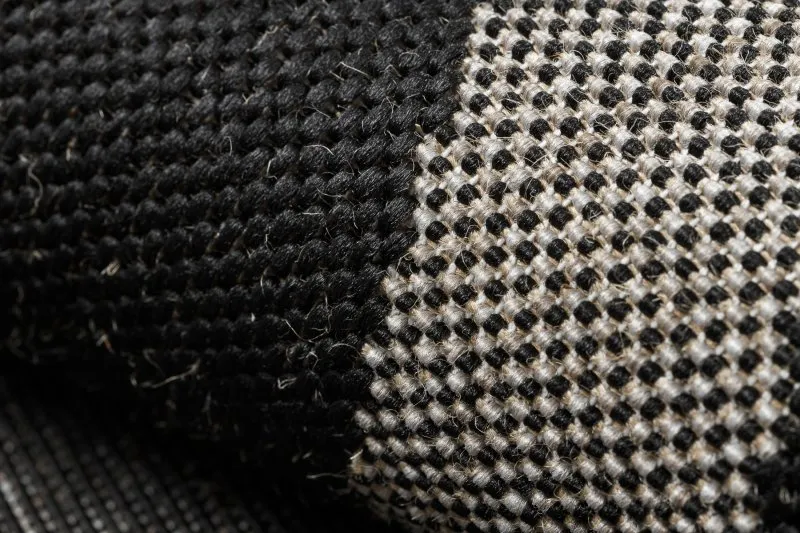 TEPPICH SISAL FLOORLUX 20078 black / silver