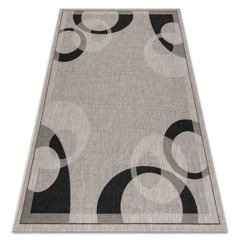TEPPICH SISAL FLOORLUX 20078 silver / black