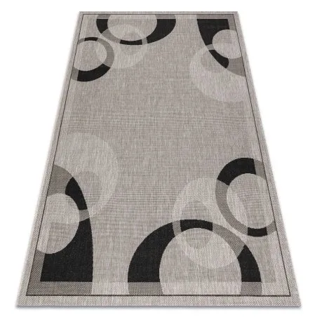 TEPPICH SISAL FLOORLUX 20078 silver / black