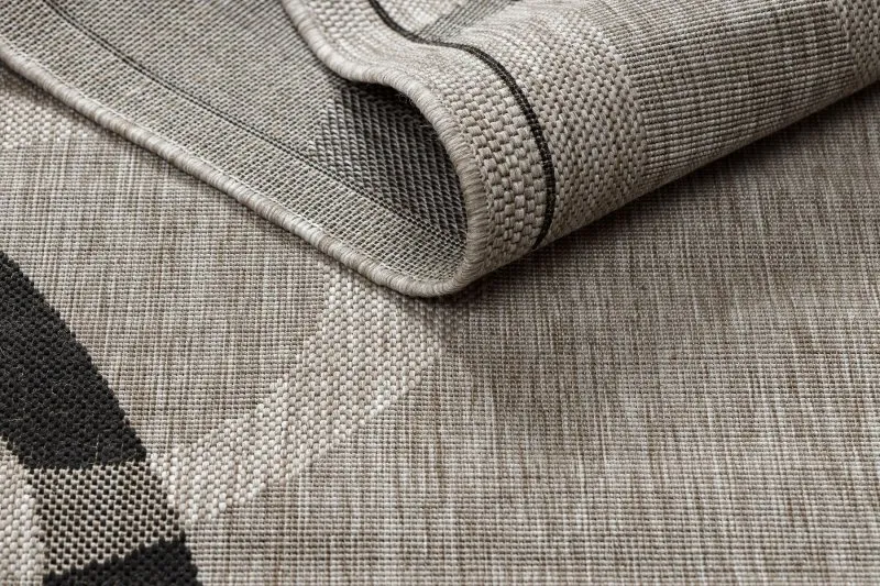 TEPPICH SISAL FLOORLUX 20078 silver / black