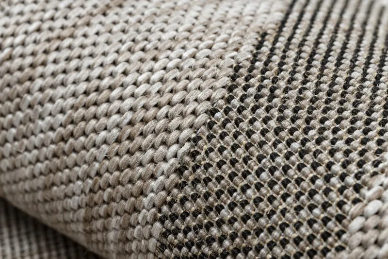 TEPPICH SISAL FLOORLUX 20078 silver / black