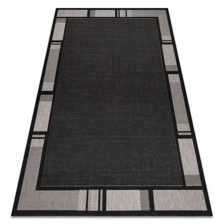 TEPPICH SISAL FLOORLUX 20195 schwarz / silber