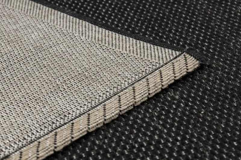 TEPPICH SISAL FLOORLUX 20195 schwarz / silber