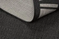 TEPPICH SISAL FLOORLUX 20195 schwarz / silber