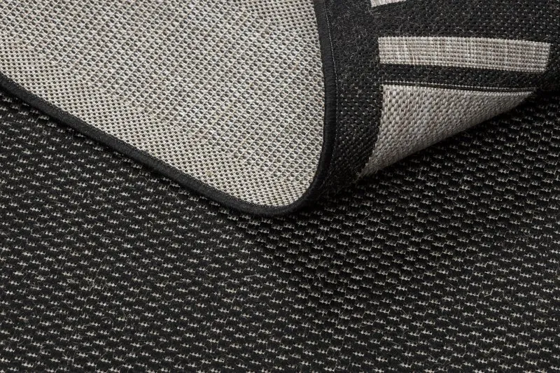 TEPPICH SISAL FLOORLUX 20195 schwarz / silber