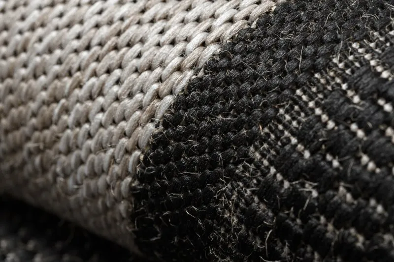 TEPPICH SISAL FLOORLUX 20195 schwarz / silber