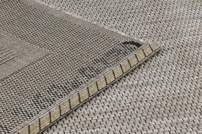 TEPPICH SISAL FLOORLUX 20195 silber / schwarz
