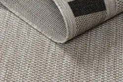 TEPPICH SISAL FLOORLUX 20195 silber / schwarz